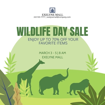Free World Wildlife Day Poster Vector Template to Edit Online