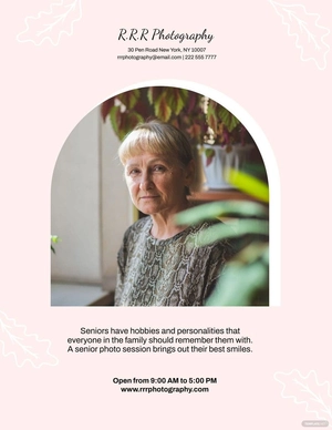 Senior Portrait Pricing Guide Template