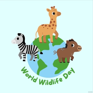World Wildlife Day Clipart Vector