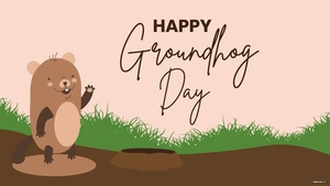 Groundhog Day Banner Background