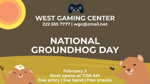 Groundhog Day Flyer Background