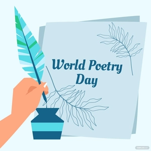 World Poetry Day Vector