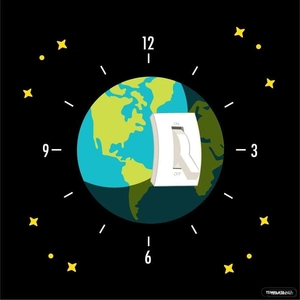 Earth Hour Clipart Vector