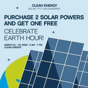 Earth Hour Poster Vector