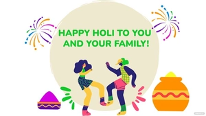 Holi Greeting Card Background