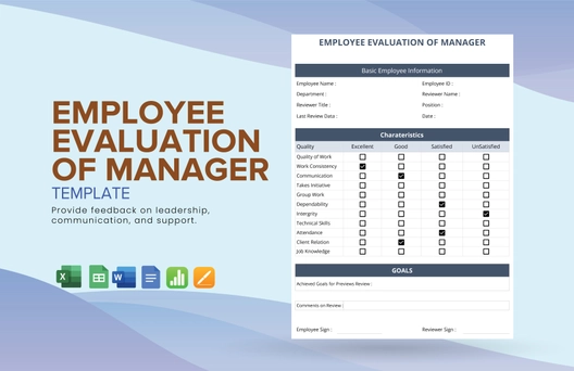 Employee Evaluation of Manager Template