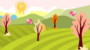 Spring Cartoon Background