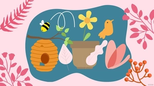 Spring Drawing Background