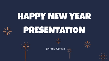 Free Happy New Year Presentation Template to Edit Online