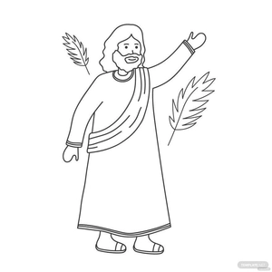 Palm Sunday Drawing Vector
