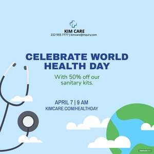 World Health Day Flyer Vector