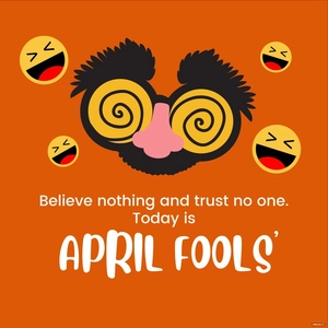 April Fools' Day Greeting Card Vector