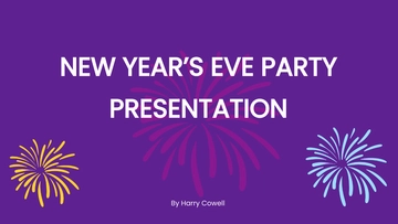 Free New Year's Eve Party Presentation Template to Edit Online