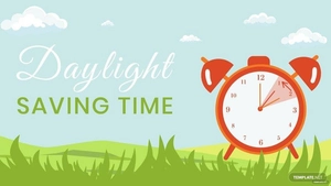 Daylight Saving Vector Background