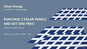 Daylight Saving Flyer Background