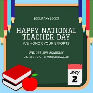 National Teacher Day Flyer Vector