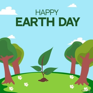 Happy Earth Day Illustration