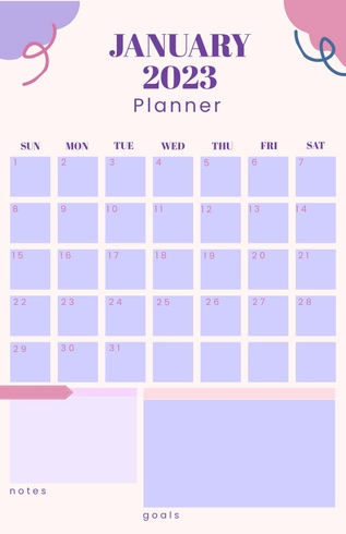 Printable January 2023 Deskpad Planner