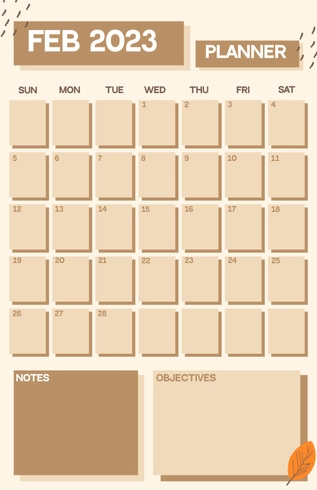 Printable February 2023 Deskpad Planner
