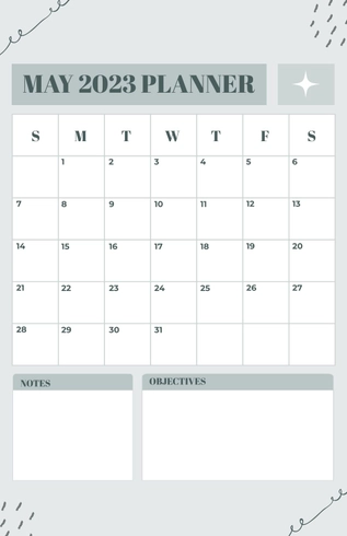 Printable May 2023 Deskpad Planner