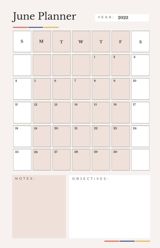 Printable June 2023 Deskpad Planner