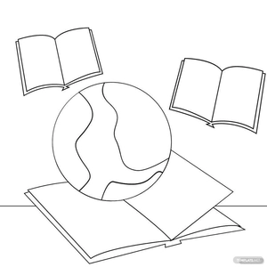 World Book Day Drawing Vector