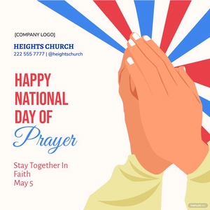National Day of Prayer Flyer Vector