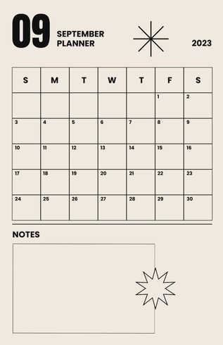 Printable September 2023 Deskpad Planner