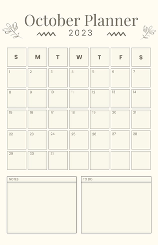 Printable October 2023 Deskpad Planner