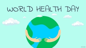 World Health Day Cartoon Background