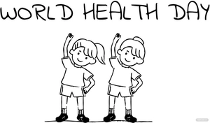 World Health Day Drawing Background