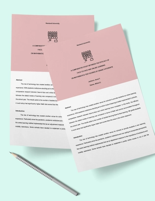 Comparative Research Essay Template