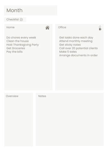 A4 Deskpad Planner Template