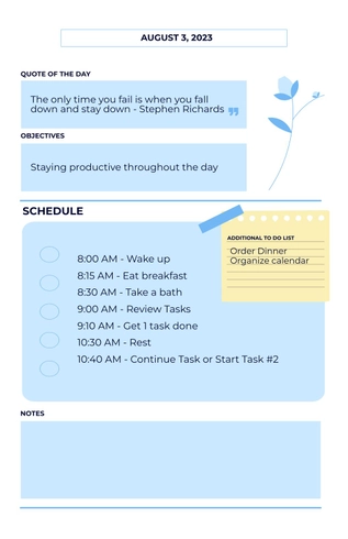 Daily Deskpad Planner Template Daily Deskpad Planner Template