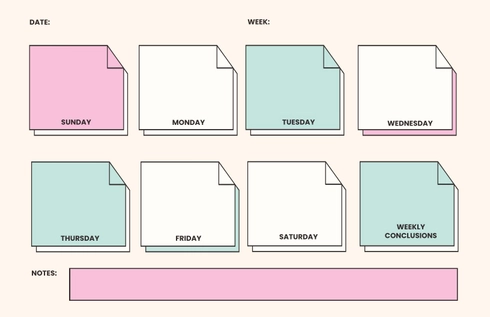 Weekly Deskpad Planner Template
