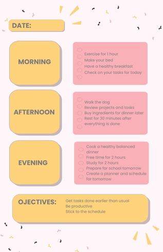 Confetti To Do List Deskpad Planner Template