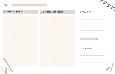 Keyboard Desk Pad Planner Template