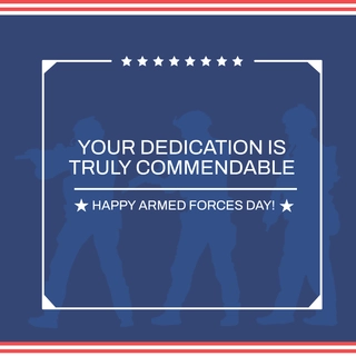 Armed Forces Day Greeting Card Vector