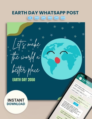 Earth Day Whatsapp Post