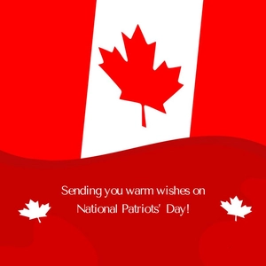 National Patriots' Day Wishes Vector