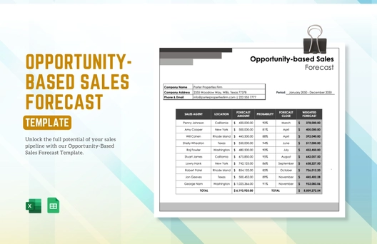 Opportunity-based Sales Forecast Template