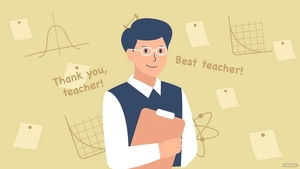 National Teacher Day Cartoon Background