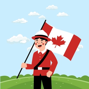 National Patriots' Day Cartoon Vector