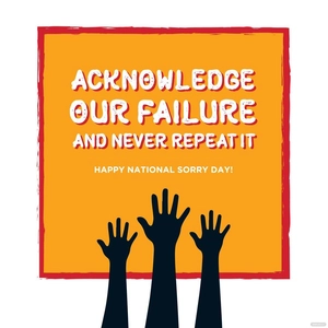 National Sorry Day Quote Vector