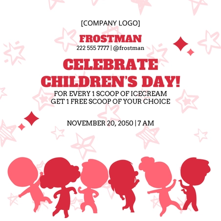Children's Day Flyer Vector