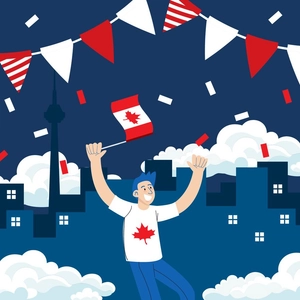 National Patriots' Day Illustration