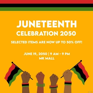 Juneteenth Flyer Vector