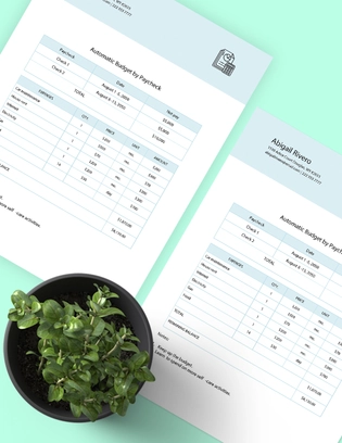 Automatic Budget By Paycheck Template