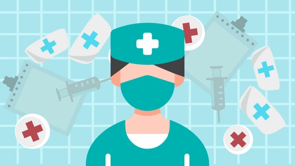 National Nurses Day Cartoon Background