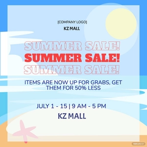 First Day of Summer Flyer Vector